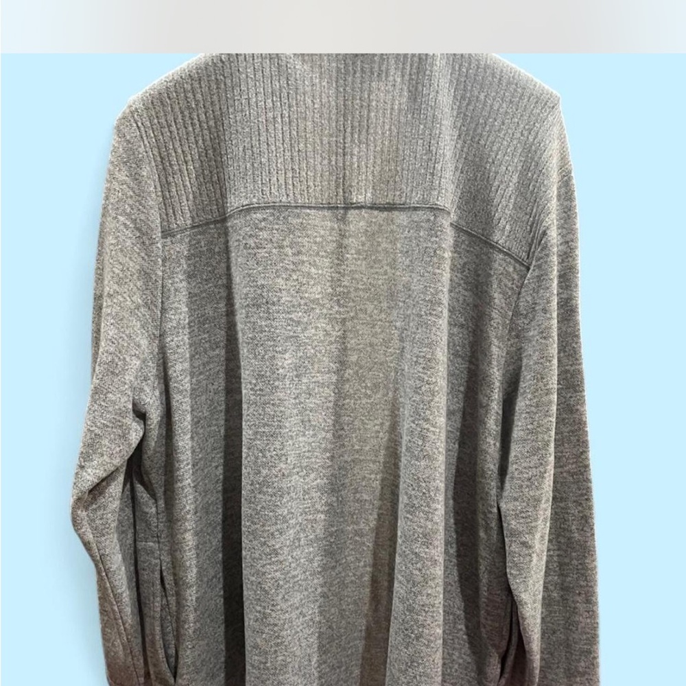 Alfred Dunner Heather Gray Open Cardigan 2X - Picture 2 of 3